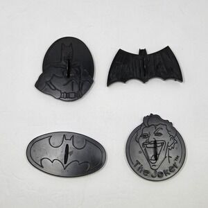 1989 Wilton Batman The Joker Cookie Cutter Set 4pc Black Plastic DC Vintage